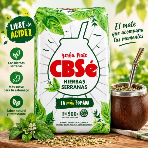 Yerba Mate CBSé Hierbas Serranas 500 g